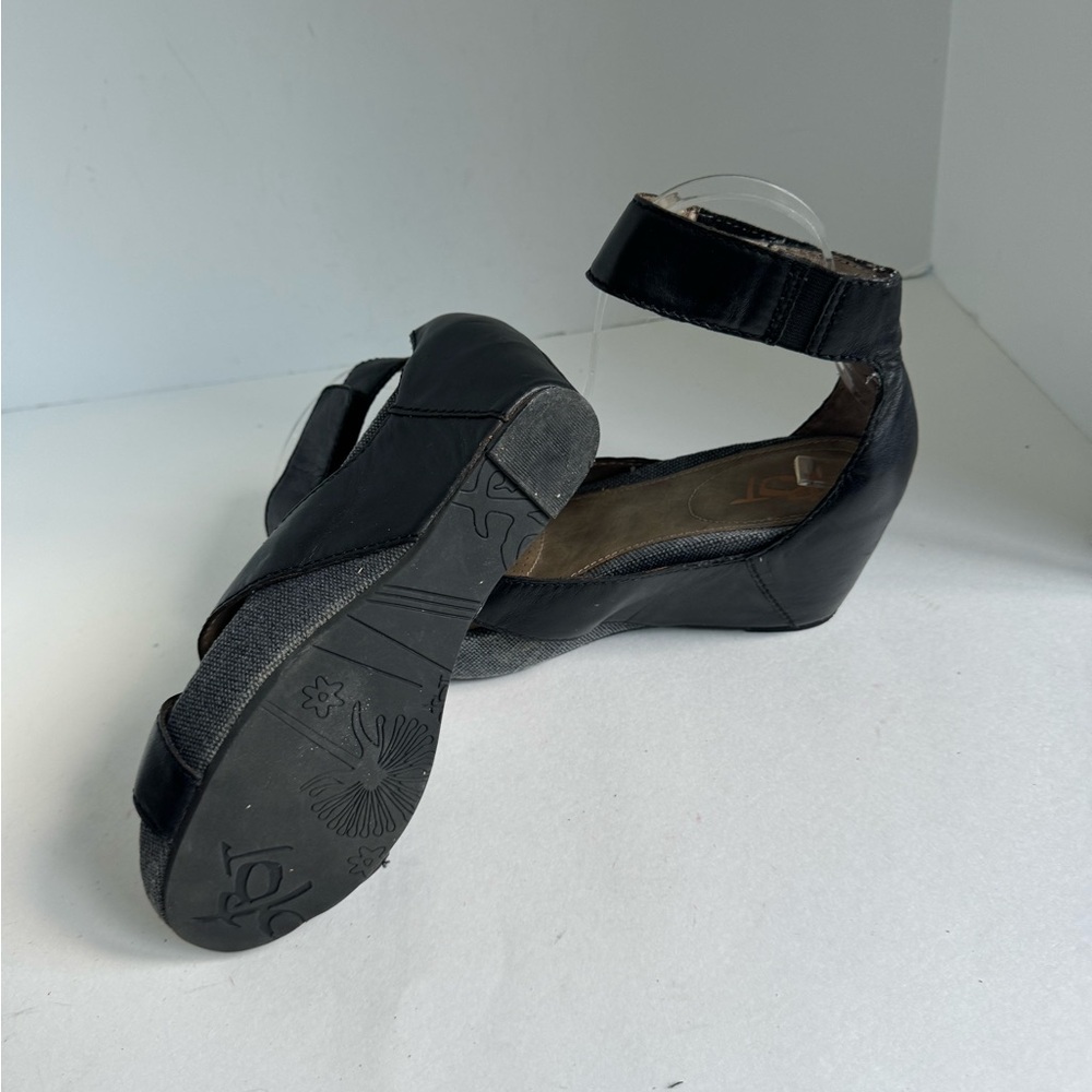 OTBT Hobart Wedge Sandals size 7.5 Black Leather Size 7.5 - Picture 12 of 13